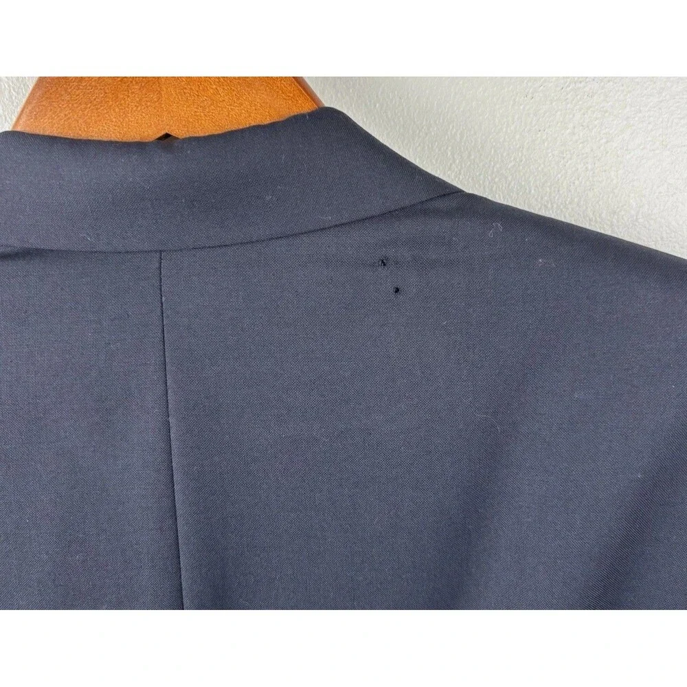 Chaps Ralph Lauren Mens Blazer Navy Blue Wool 2 Button Jacket Sport Coat 44L